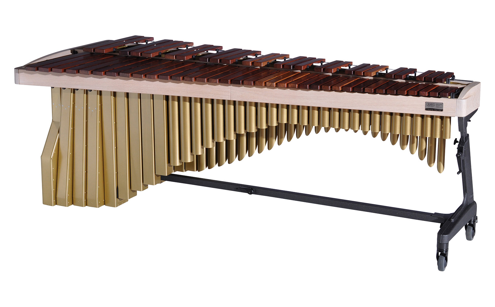 MAHAA50 Adams 5.0 Alpha Marimba 9W3 Whitewash-Satin Gold_Player Side