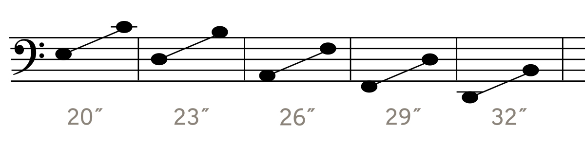 Adams Tuning Ranges