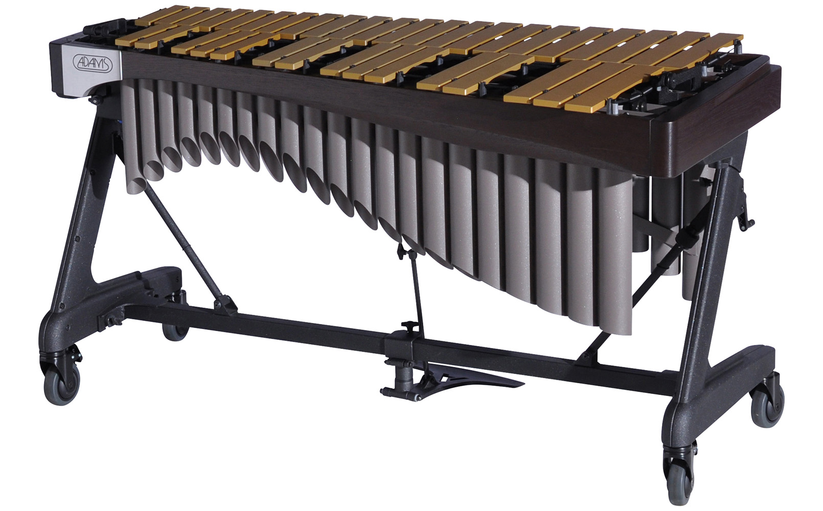 VAWA30G Adams 3.0 Alpha Vibraphone Gold Bars With Motor 9E2 Espresso-Desert_Audience Side