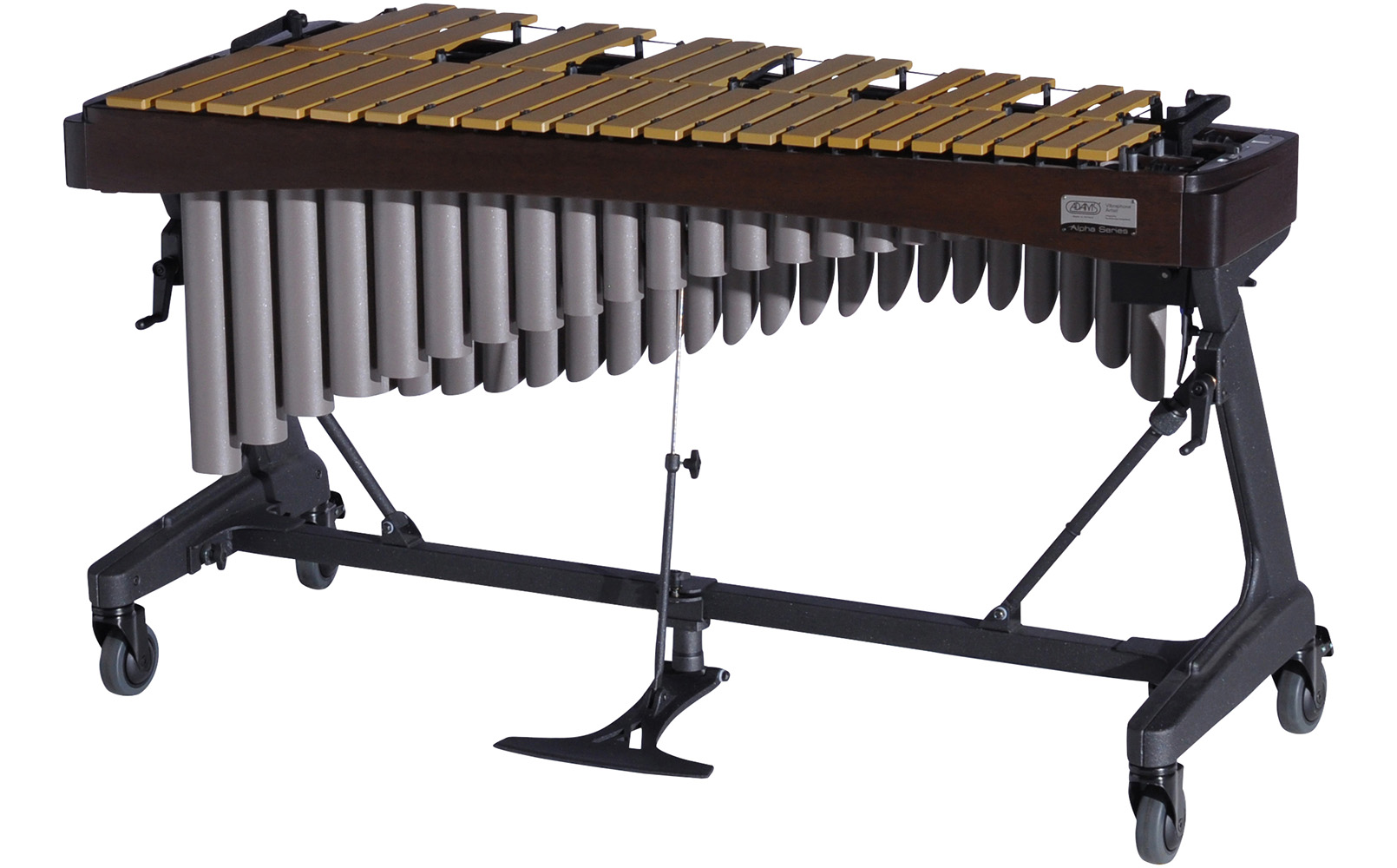_VAWA30G Adams 3.0 Alpha Vibraphone Gold Bars With Motor 9E2 Espresso-Desert_Player Side