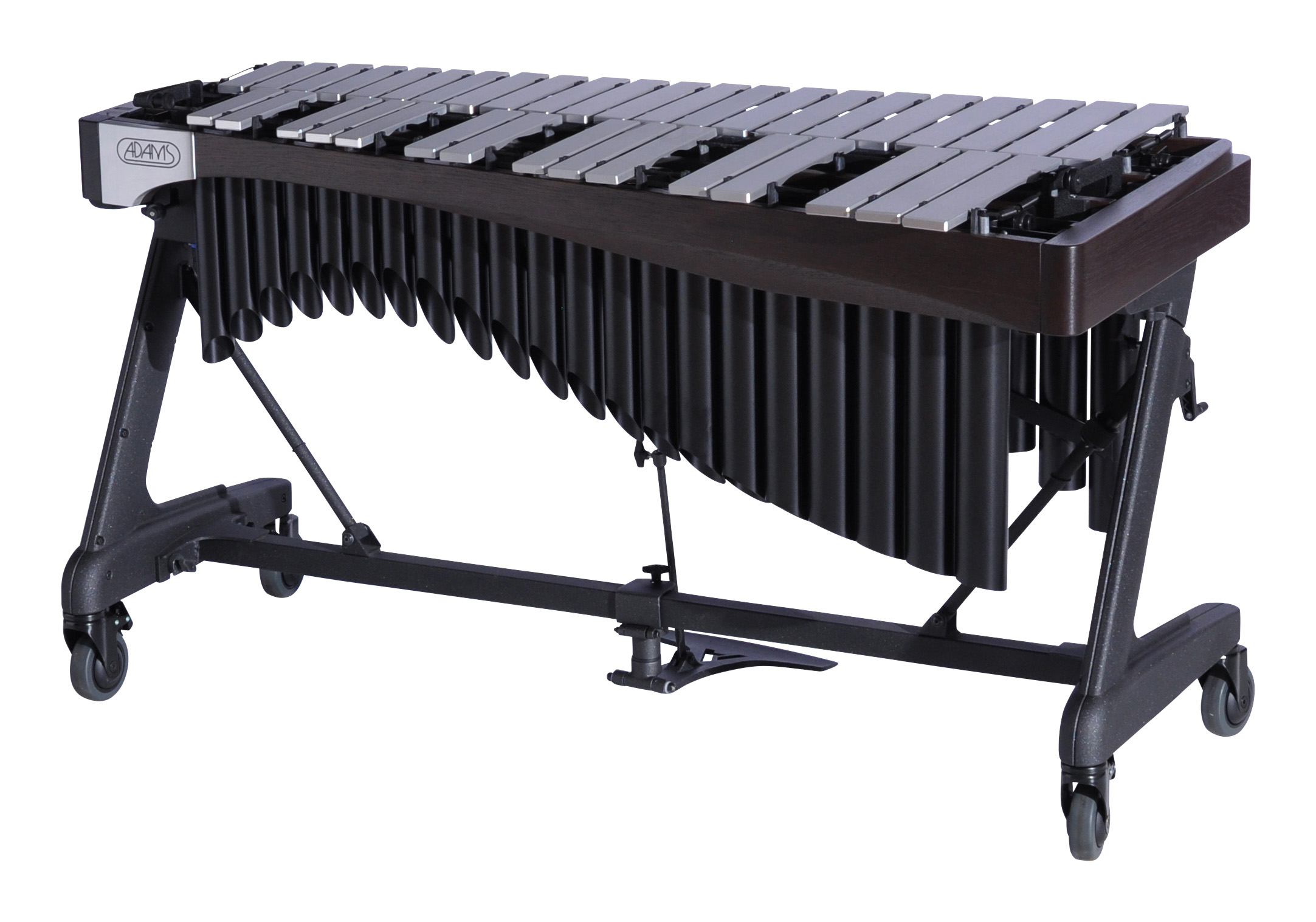 VAWA30G Adams 3.0 Alpha Vibraphone Silver Bars With Motor 9E1 Espresso-Midnight Black_Audience Side