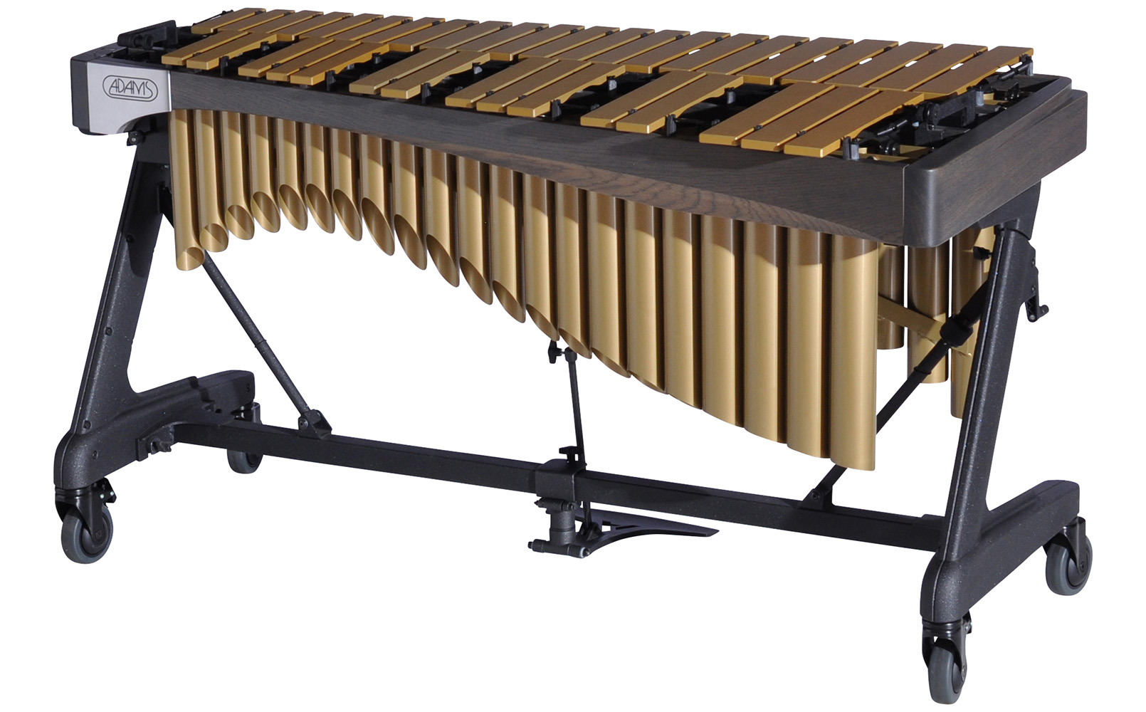 VAWA30G Adams 3.0 Alpha Vibraphone Gold Bars With Motor 9G3 Graphite-Satin Gold_Audience Side