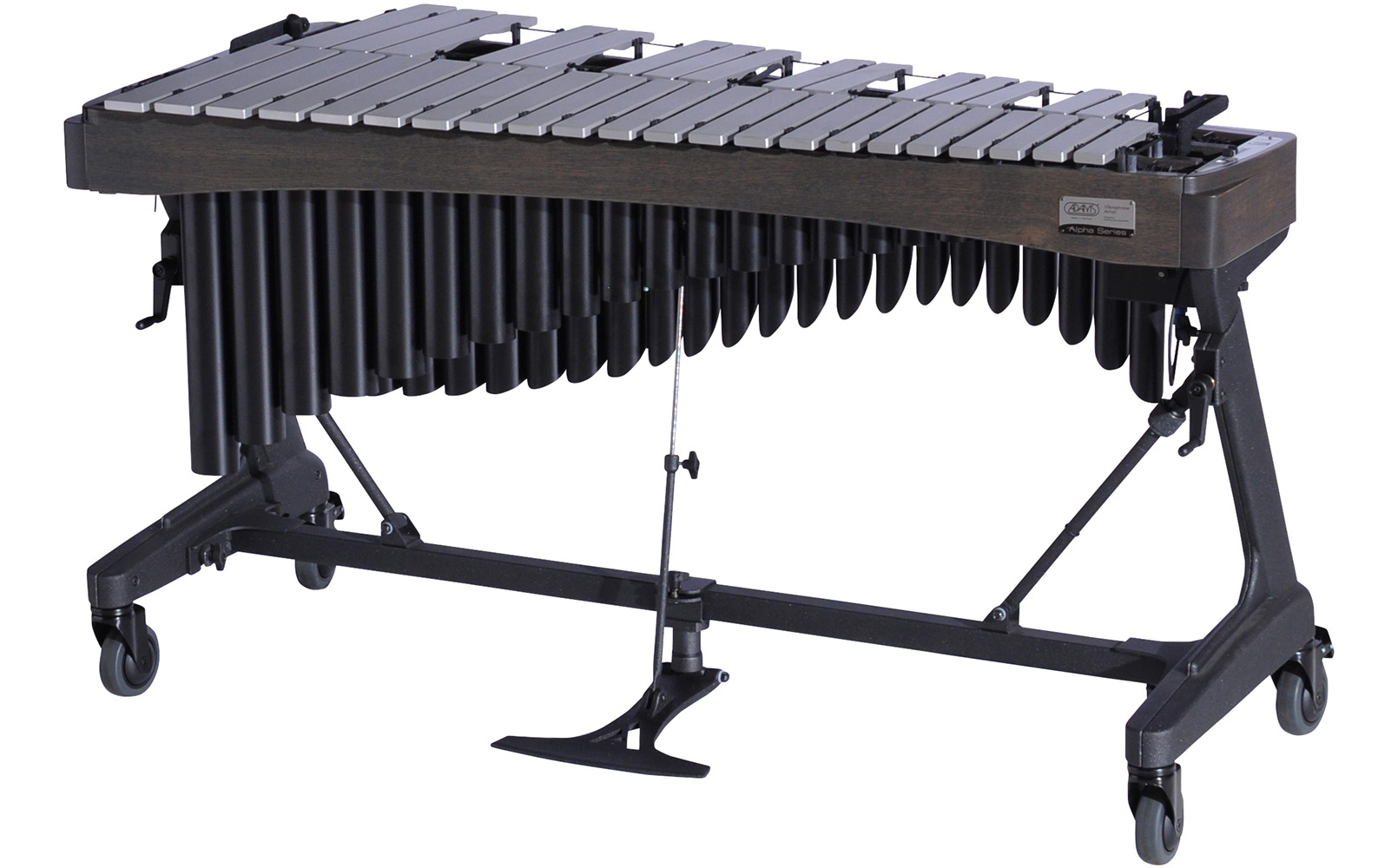 VAWA30S Adams 3.0 Alpha Vibraphone Silver Bars With Motor 9G1 Graphite-Midnight Black_Player Side