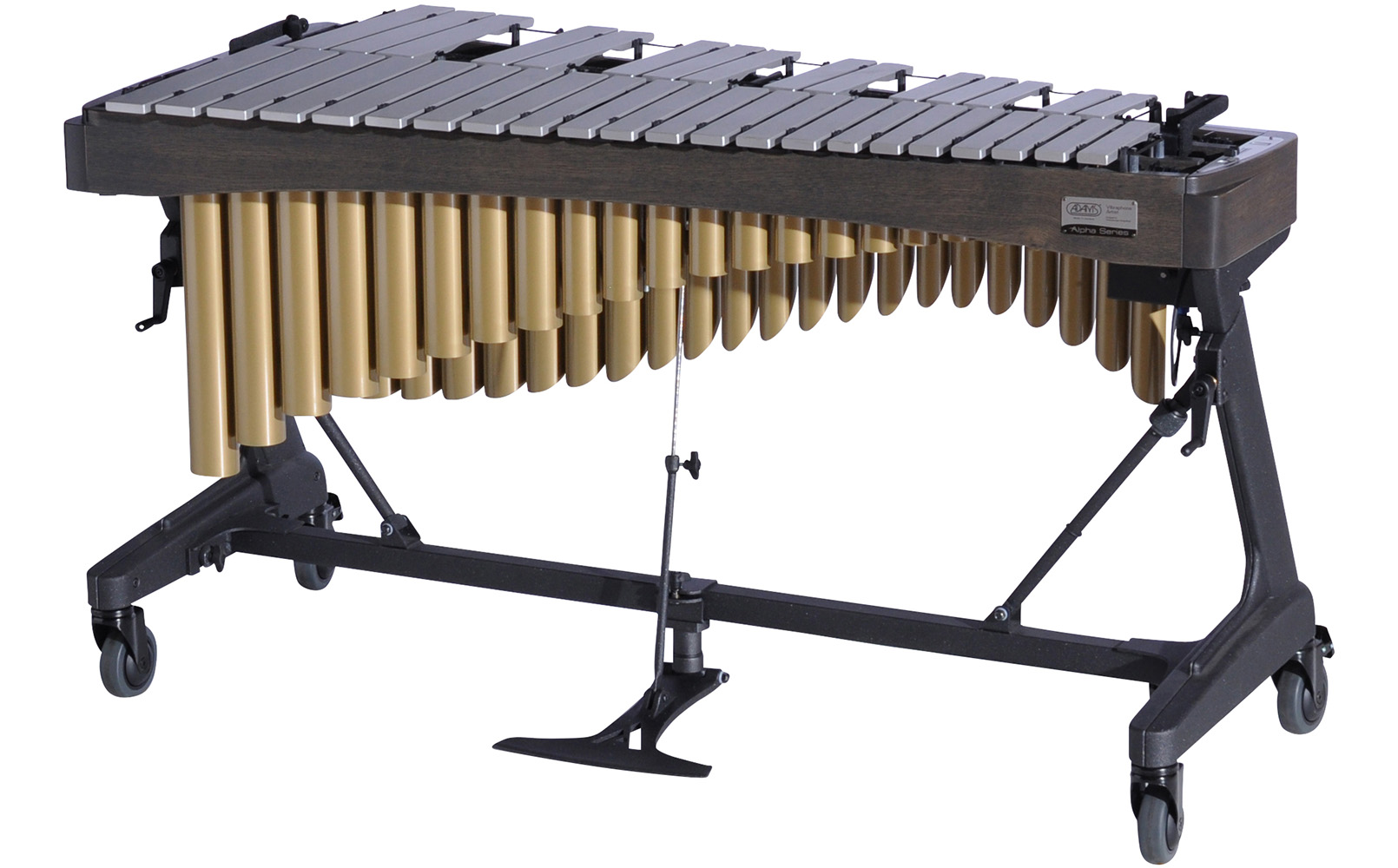 VAWA30S Adams 3.0 Alpha Vibraphone Silver Bars With Motor 9G3 Graphite-Satin Gold_Player Side