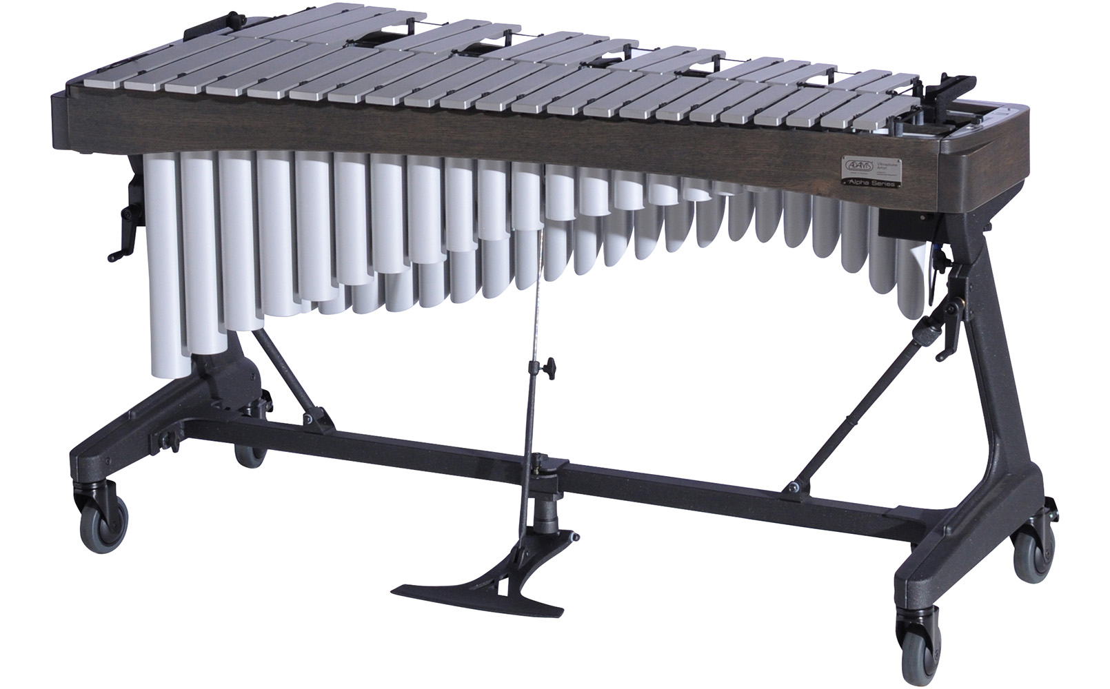 VAWA30S Adams 3.0 Alpha Vibraphone Silver Bars With Motor 9G5 Graphite-Titanium Silver_Player Side