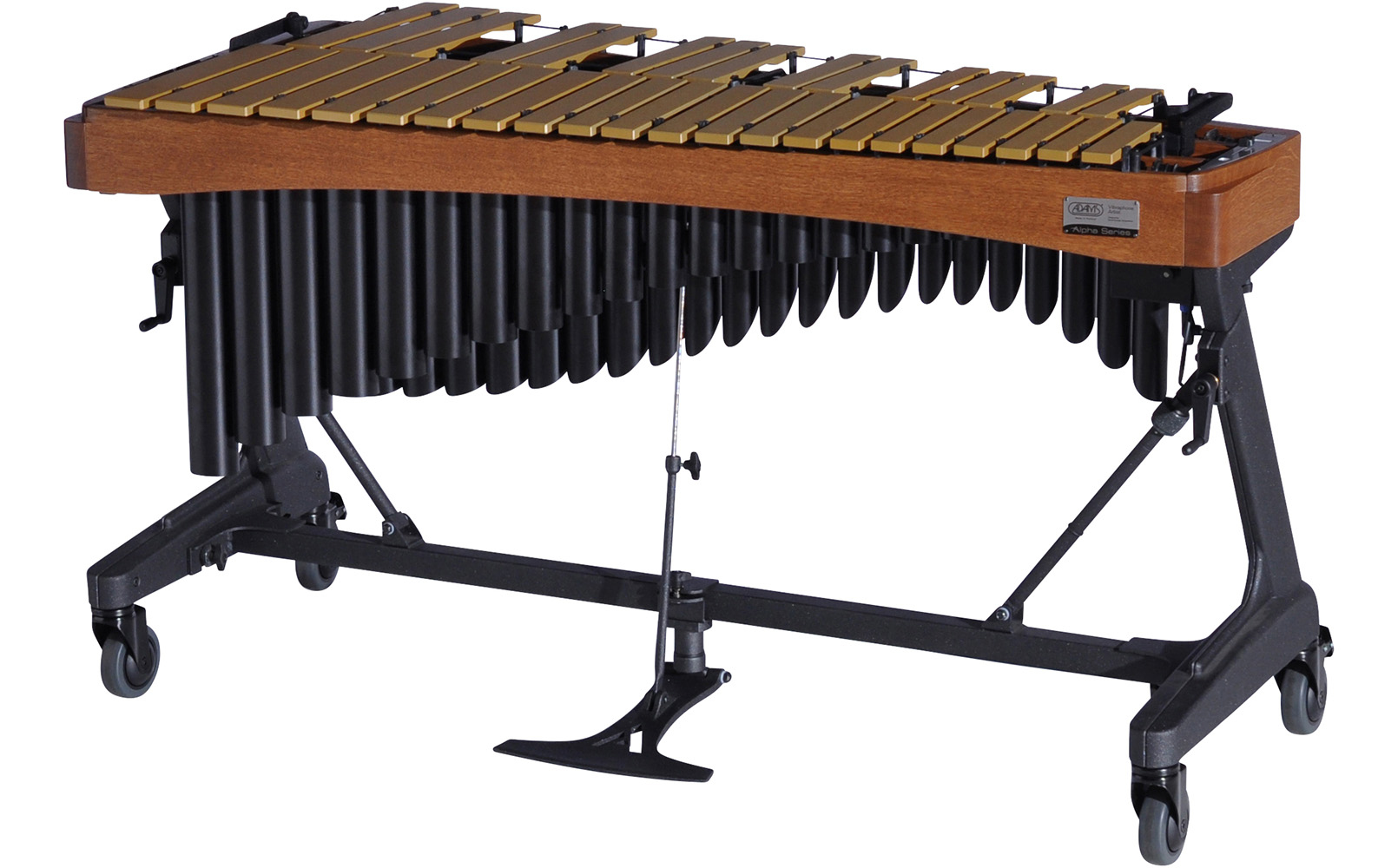 VAWA30G Adams 3.0 Alpha Vibraphone Gold Bars With Motor 9T1 Walnut-Midnight Black_Player Side