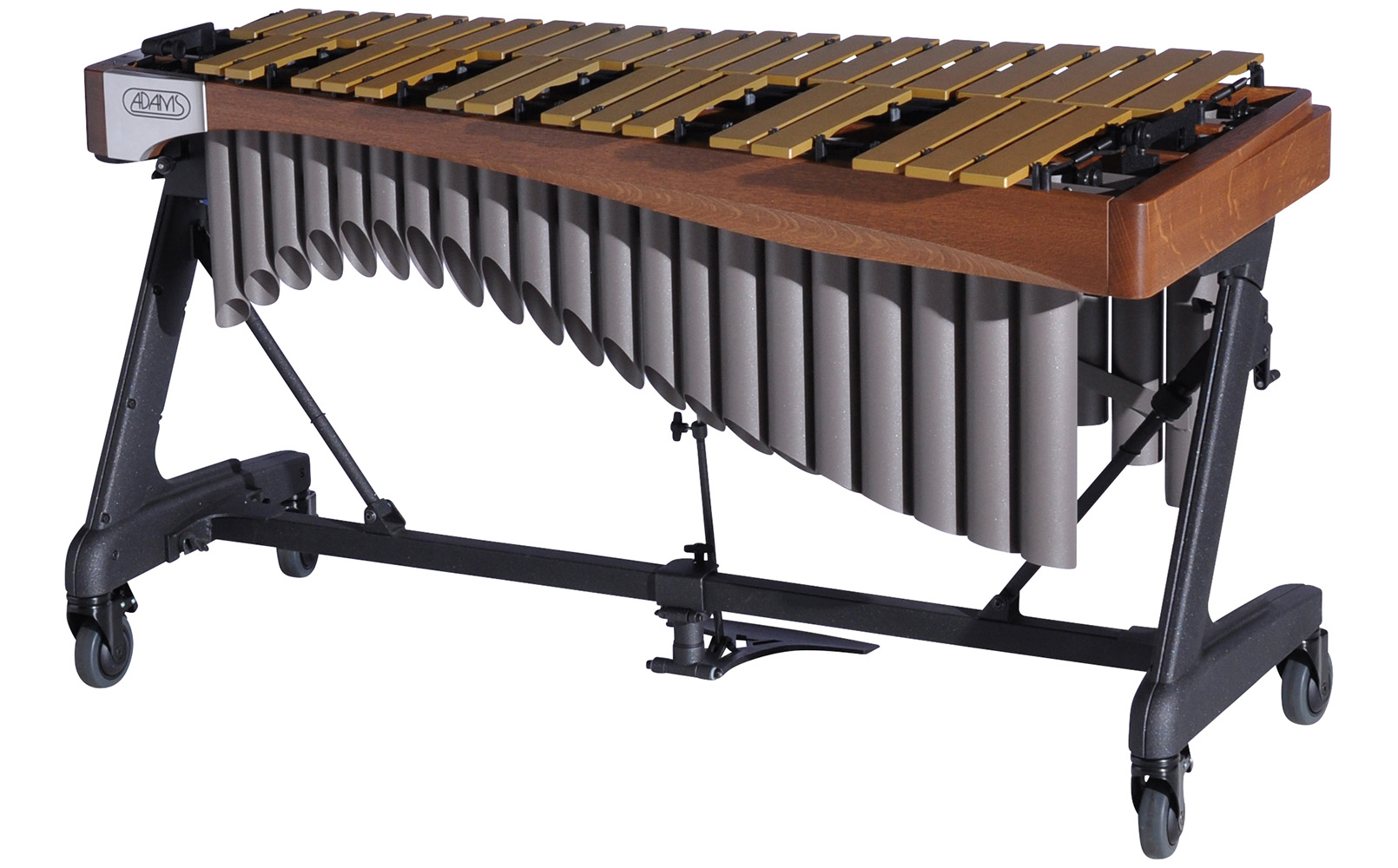 VAWA30G Adams 3.0 Alpha Vibraphone Gold Bars With Motor 9T2 Walnut-Desert_Audience Side