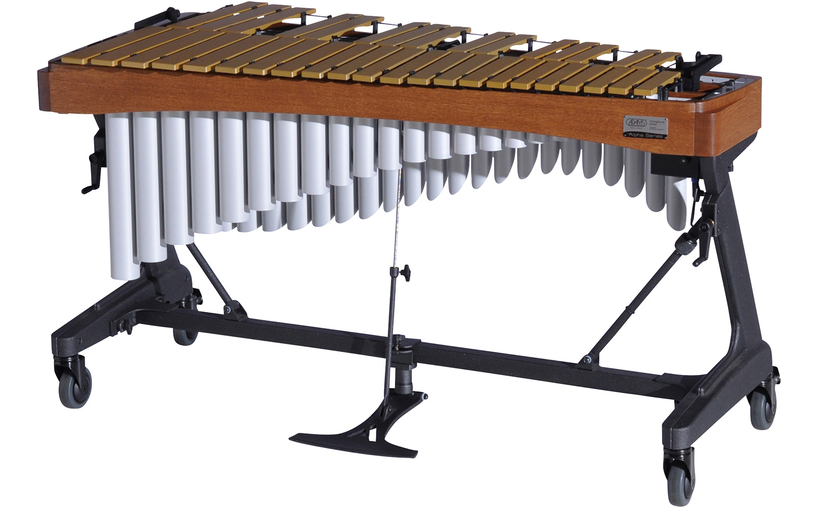 VAWA30G Adams 3.0 Alpha Vibraphone Gold Bars With Motor 9T5 Walnut-Titanium Silver_Player Side