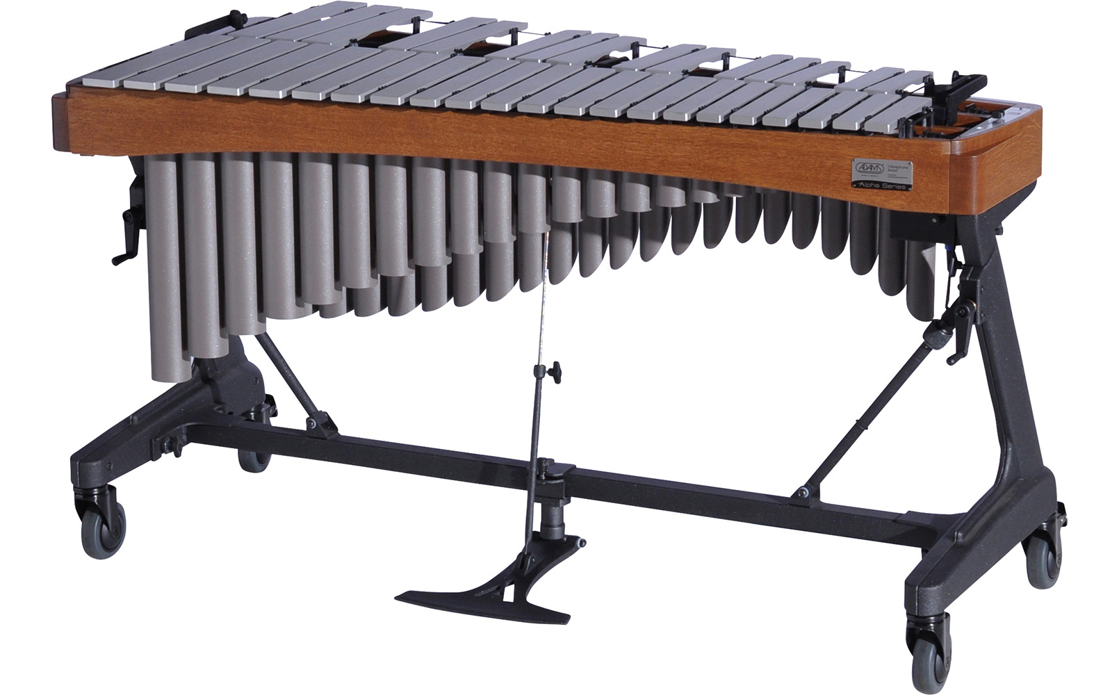 VAWA30S Adams 3.0 Alpha Vibraphone Silver Bars With Motor 9T2 Walnut-Desert_Player Side