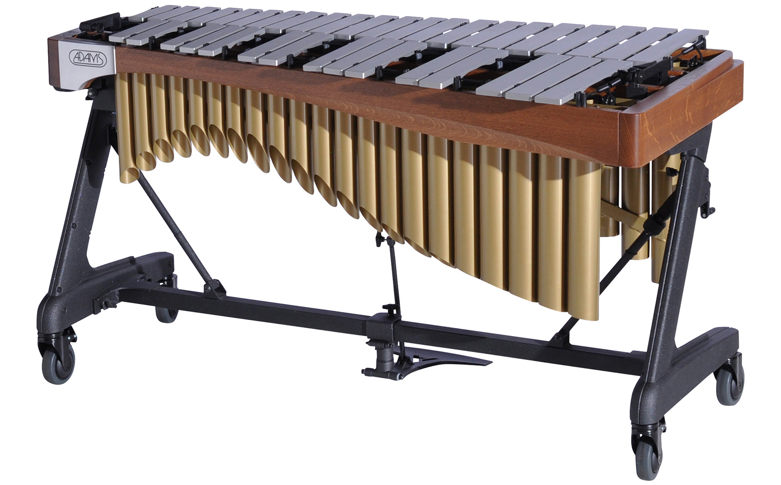 VAWA30S Adams 3.0 Alpha Vibraphone Silver Bars With Motor 9T3 Walnut-Satin Gold_Audience Side
