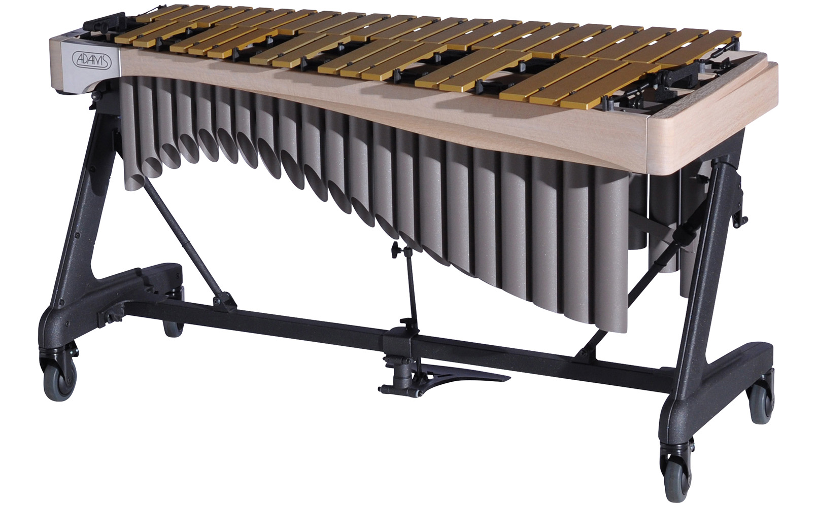 VAWA30G Adams 3.0 Alpha Vibraphone Gold Bars With Motor 9W2 Whitewash-Desert_Audience Side