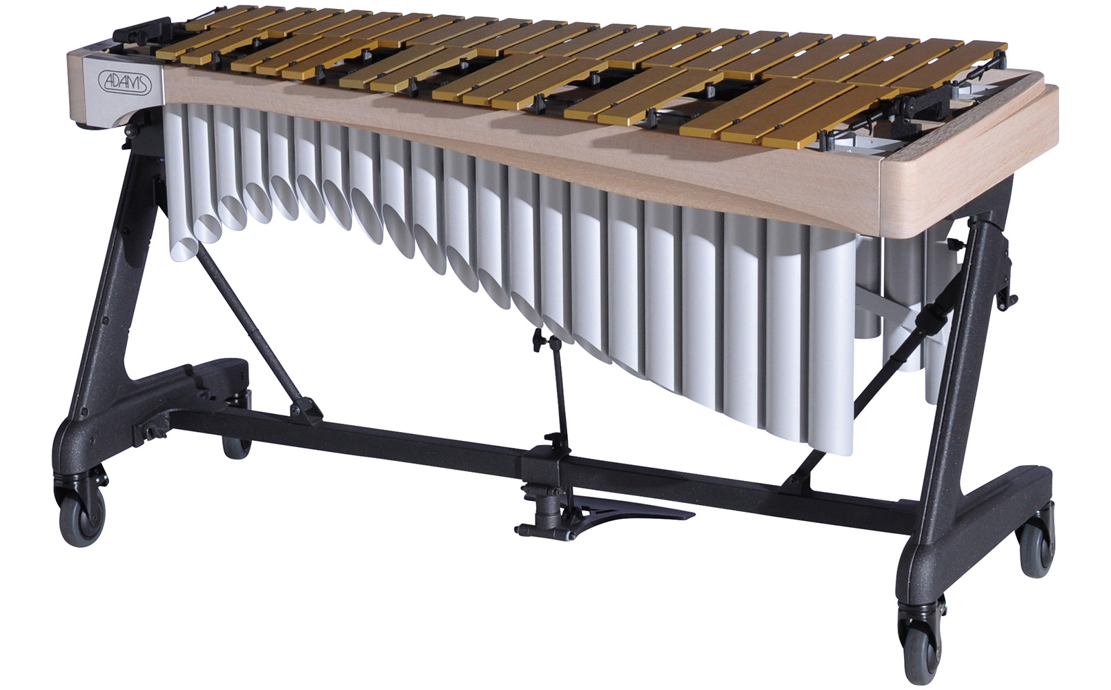 VAWA30G Adams 3.0 Alpha Vibraphone Gold Bars With Motor 9W5 Whitewash-Titanium Silver_Audience Side