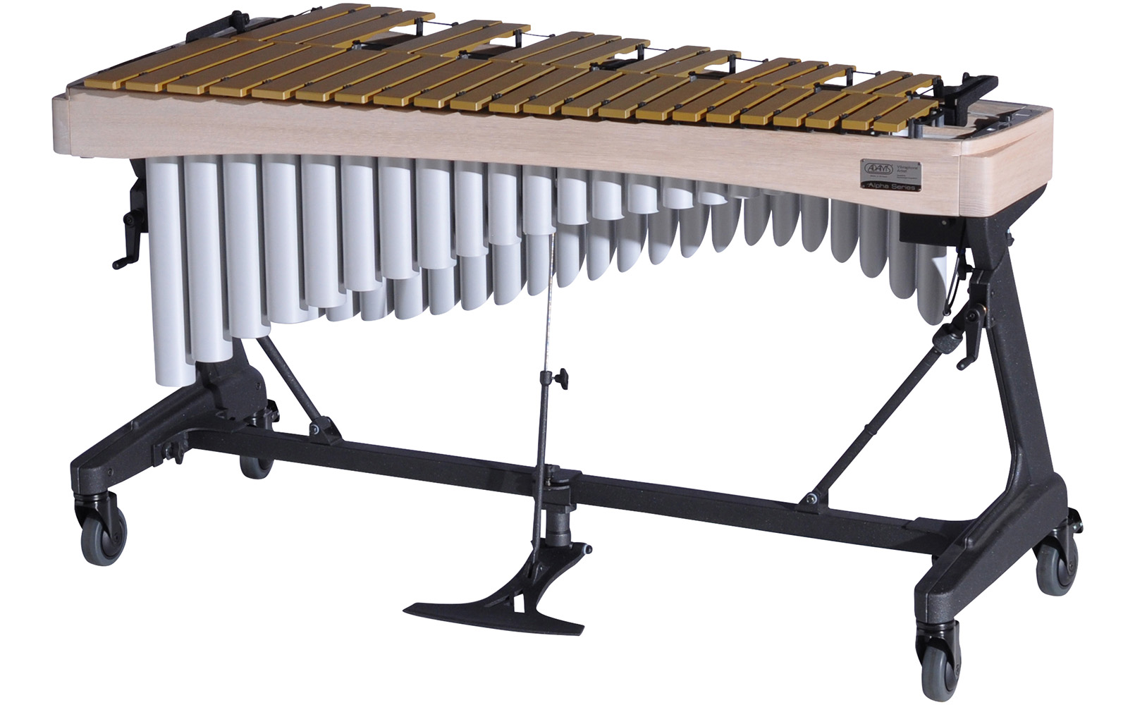 VAWA30G Adams 3.0 Alpha Vibraphone Gold Bars With Motor 9W5 Whitewash-Titanium Silver_Player Side