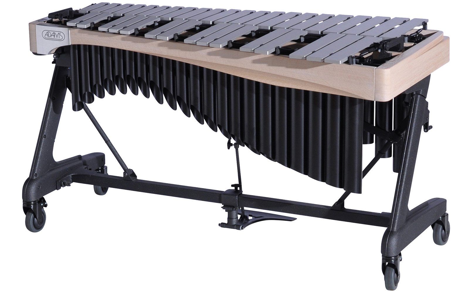 VAWA30S Adams 3.0 Alpha Vibraphone Silver Bars With Motor 9W1 Whitewash-Midnight Black_Audience