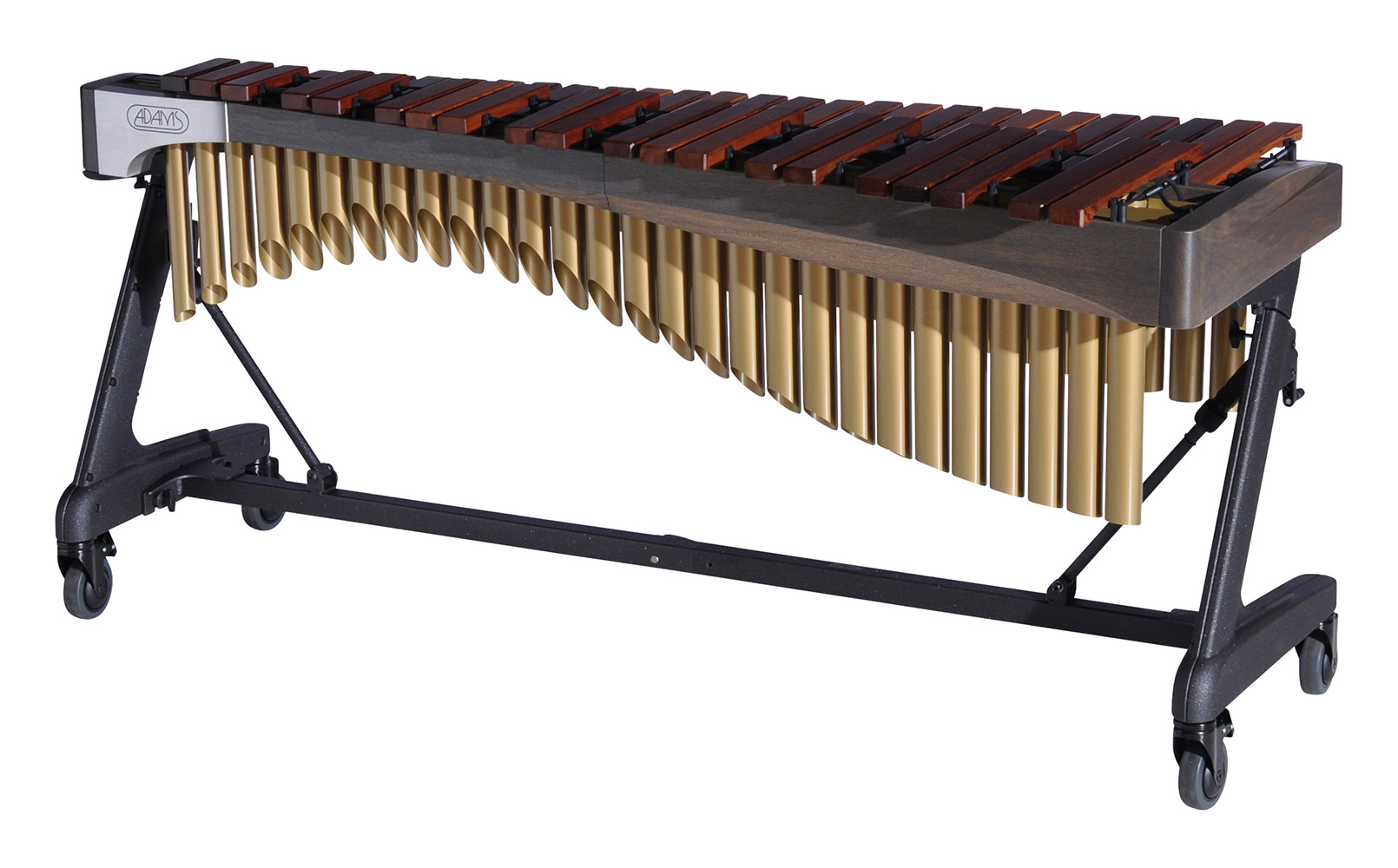 XAHAA40 Adams 4.0 Alpha Xylophone, 9G3 Graphite_ Satin Gold_Audience Side