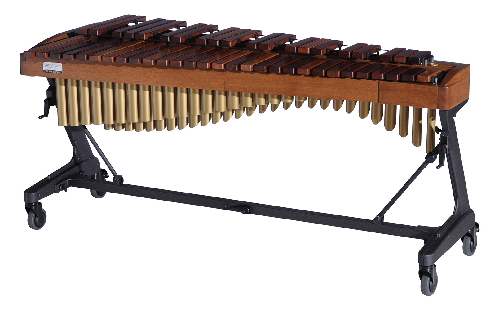 XAHAA40 Adams 4.0 Alpha Xylophone, 9T3 Walnut_Satin Gold_Player Side