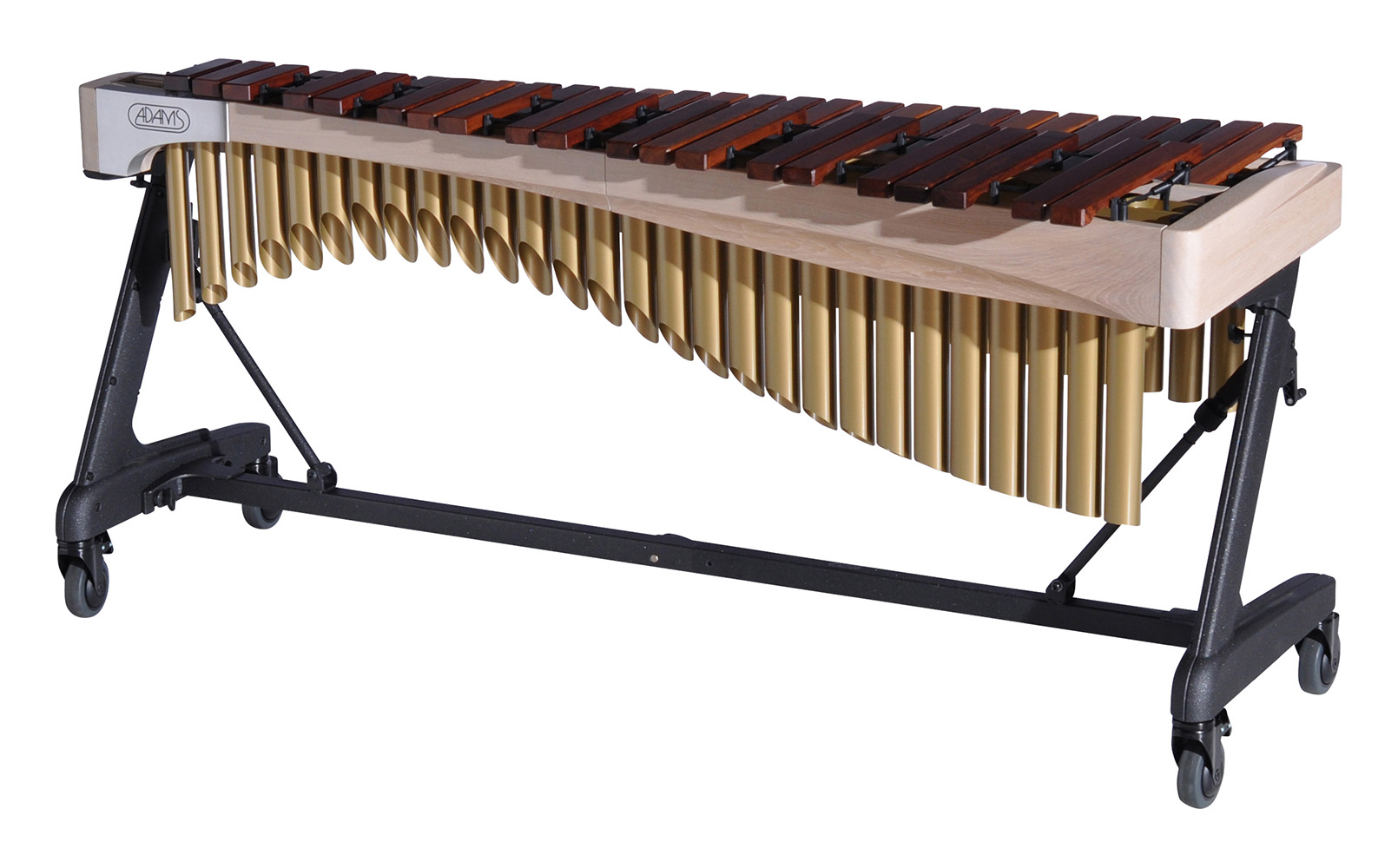 XAHAA40 Adams 4.0 Alpha Xylophone, 9W3 WhiteWash_Satin Gold_Audience Side