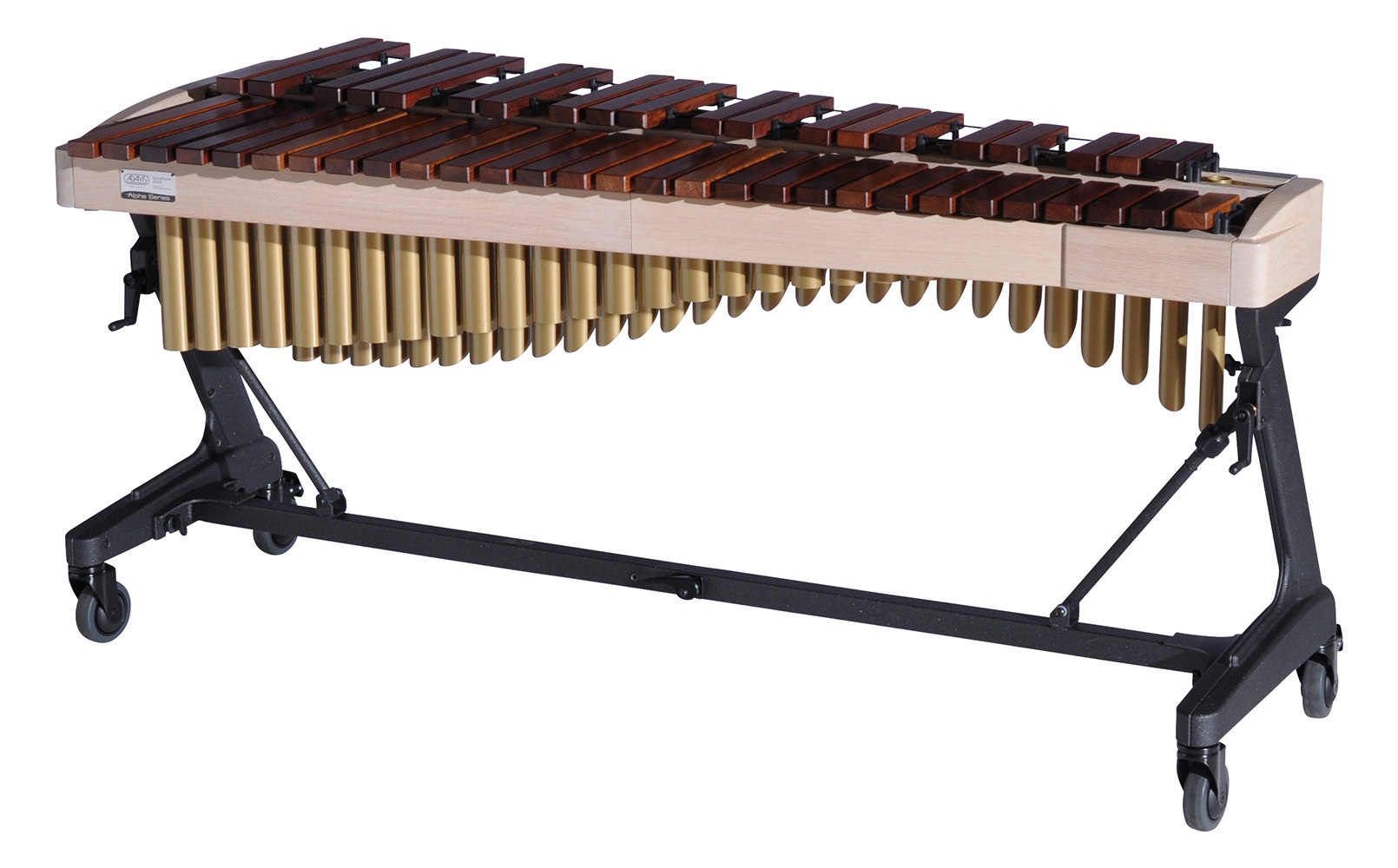 XAHAA40 Adams 4.0 Alpha Xylophone, 9W3 WhiteWash_Satin Gold_Player Side