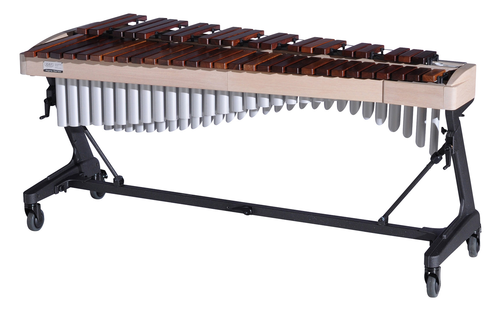 XAHAA40 Adams 4.0 Alpha Xylophone, 9W5 WhiteWash_Titanium Silver_Player Side