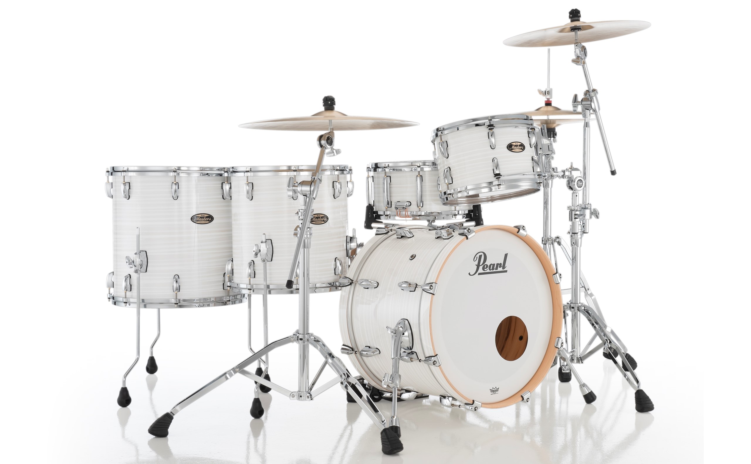 MMGC903XPLC Masters Maple Gum + 16x16 Floor Tom 854 White Ice Swirl