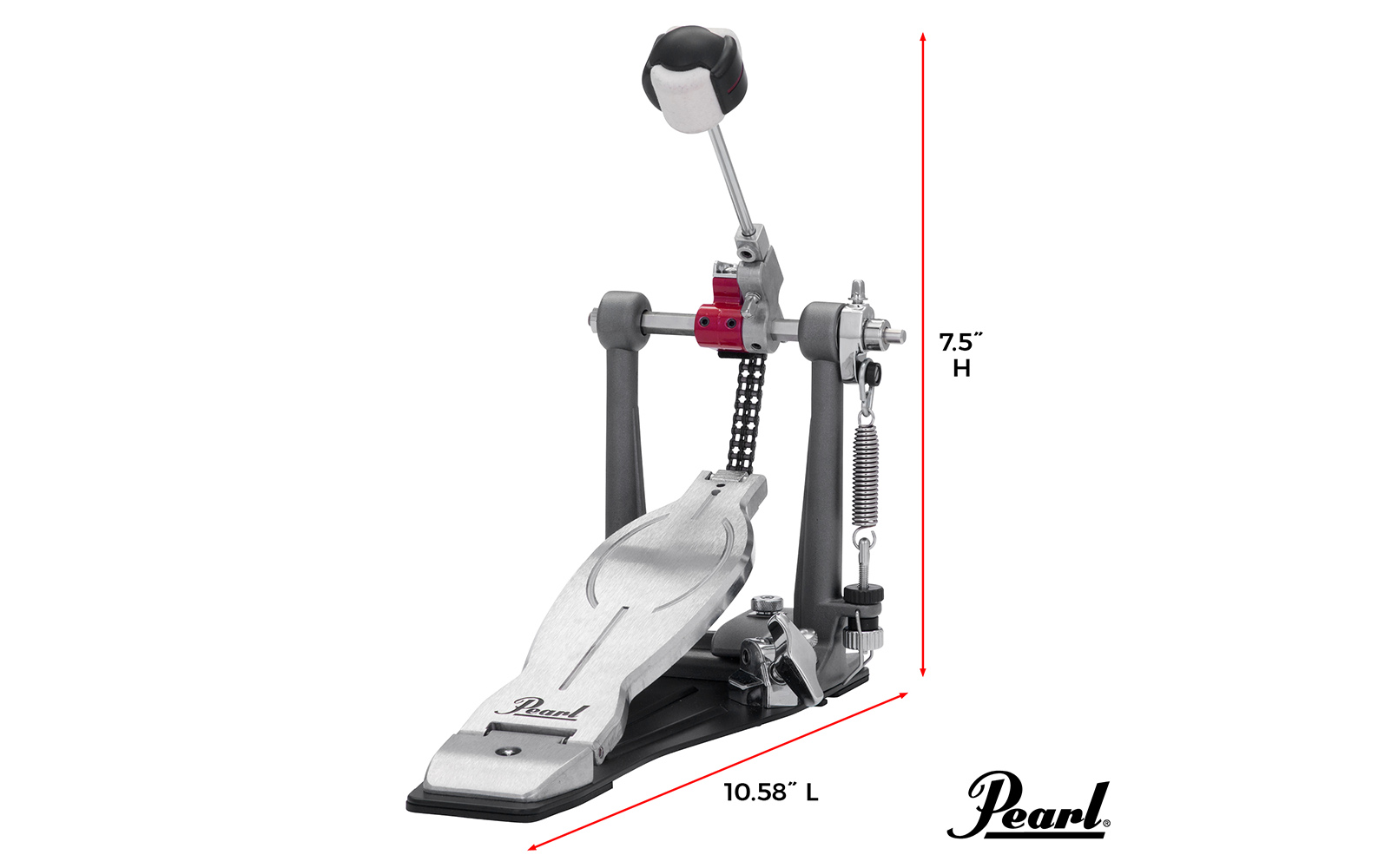 P1030R Red Single Pedal | Pearl Drums -Official site-