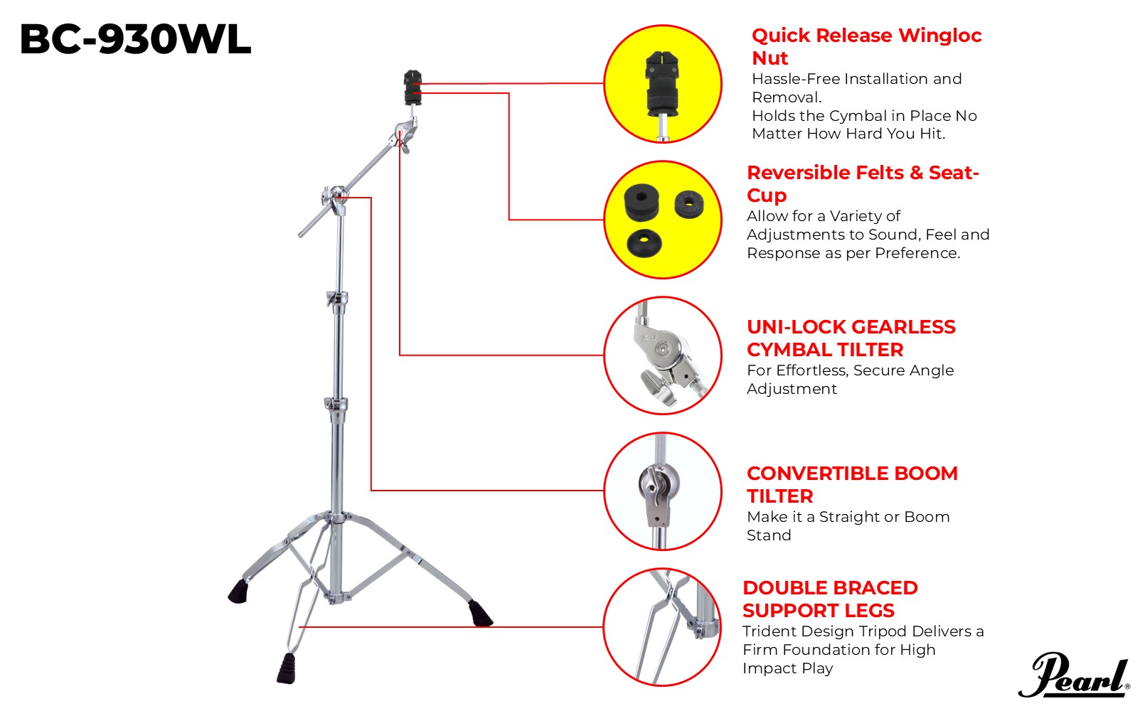 BC-930WL Boom Cymbal Stand