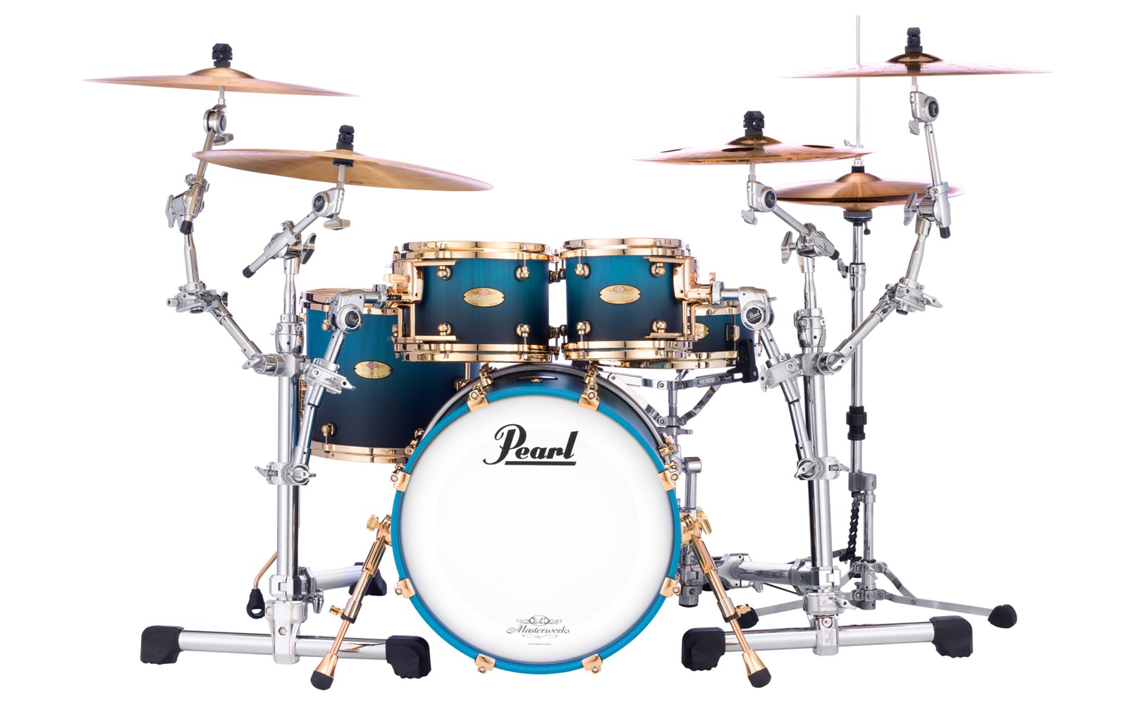 Masterworks Sonic Select Shell Recipe MODERN DRY - Satin Azure Fade Lacquer Finish Over Artisan Zebrawood Veneer