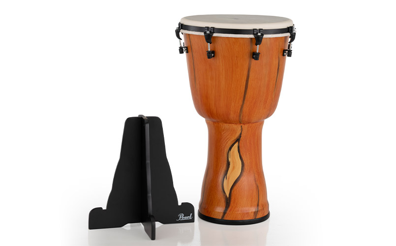 Top Tuned Djembe with PBJSTD Wood Djembe Stand