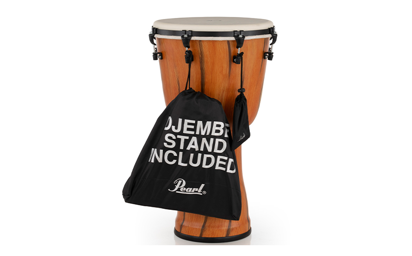 Top Tuned Djembe with PBJSTD Wood Djembe Stand