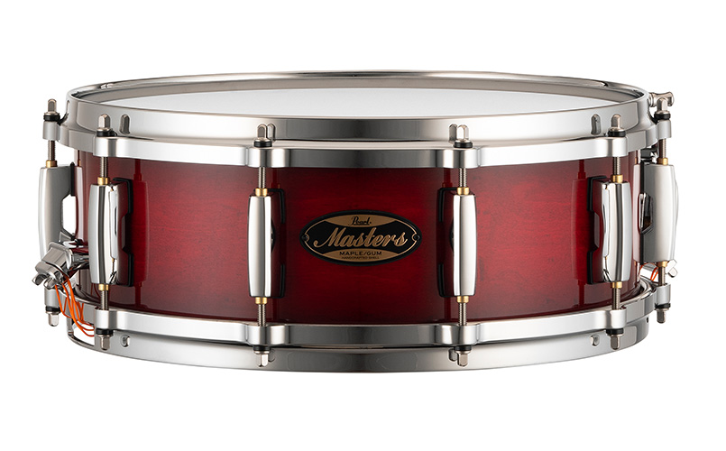 Masters Maple Gum 14x5 Snare Drum_886_Deep Redburst
