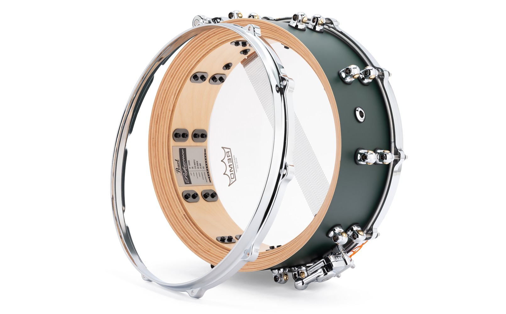 RF1P1450S20C 14x5 Reference One 20 ply Snare Drum 816 Satin Racing Green