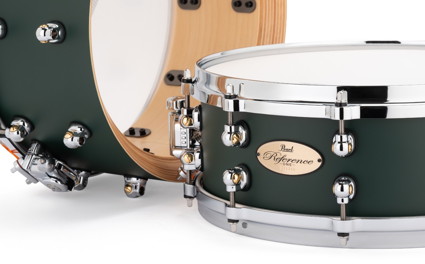 RF1P1450S20C 14x5 Reference One 20 ply Snare Drum 816 Satin Racing Green