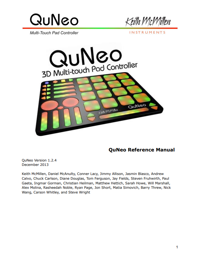 QuNeo Full Manual v1.2.4