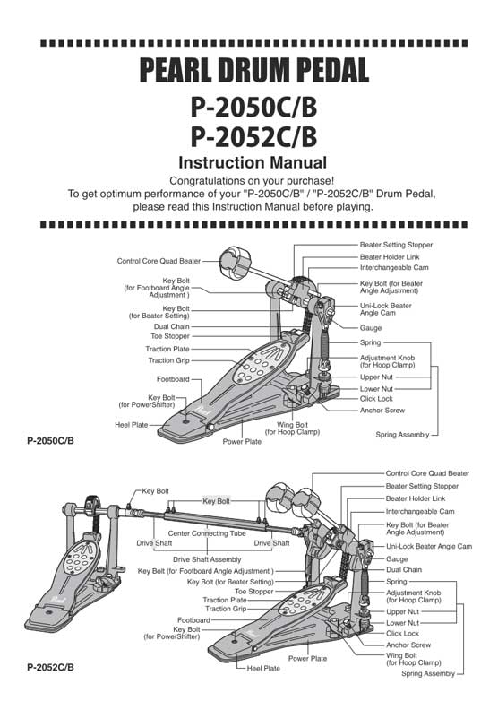 P-2050,2052CB(25th) Instruction Manual