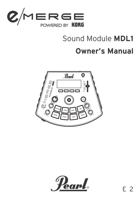 eMerge MDL1 Sound Module Owner's Manual