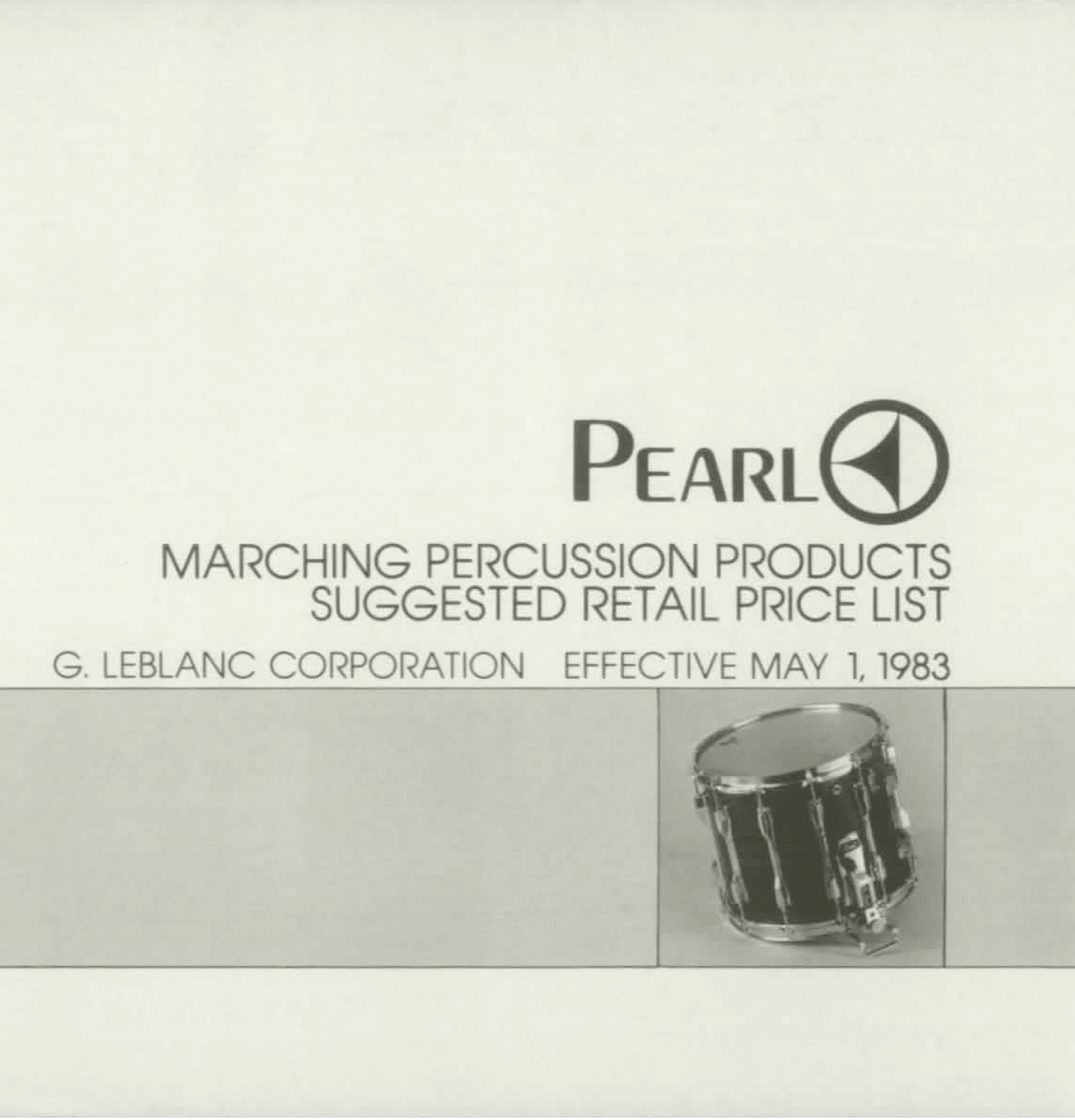 1983 Marching Percussion Price List