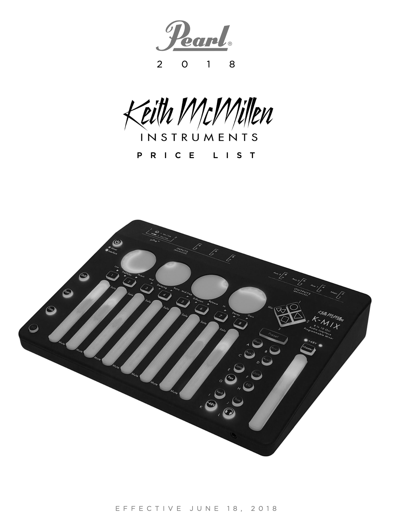 2018 Keith McMillen Instruments Price List