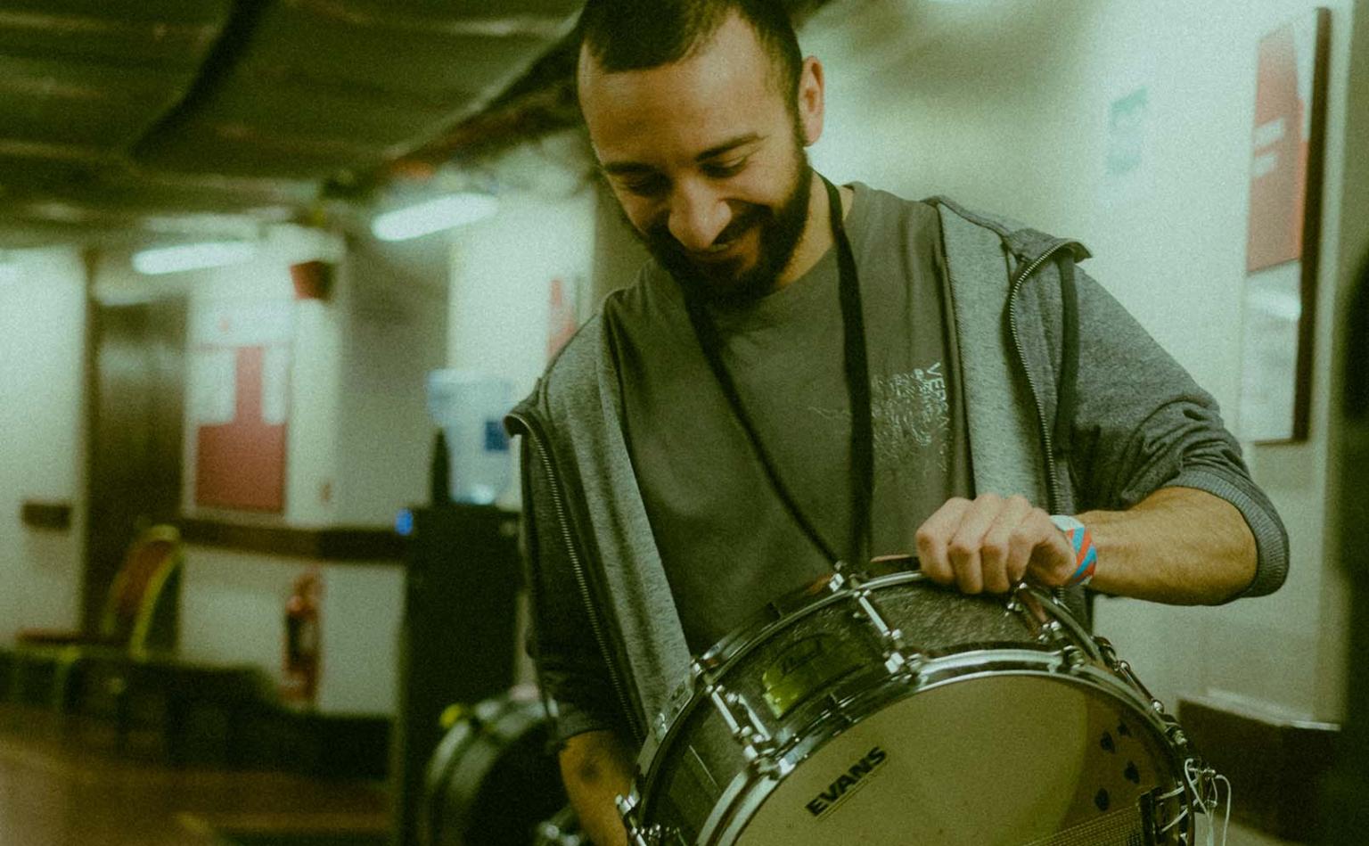 Adam Janzi - Pearl Drums - Photo by Theodore Swaddling