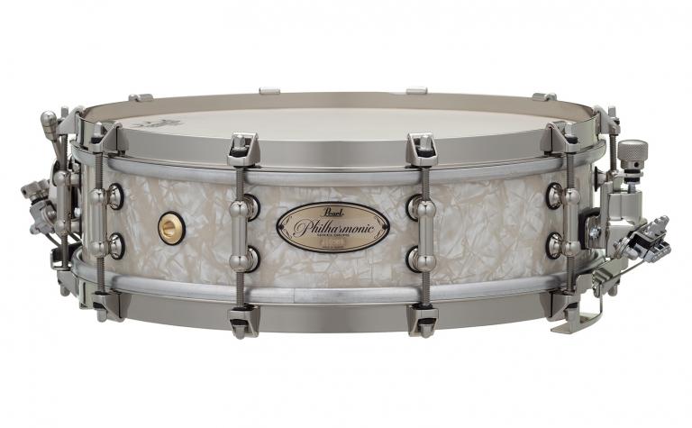 PHP1440N 14x4 Philharmonic 8-Ply Snare Drum 405 Nicotine White Marine Pearl