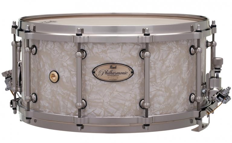 PHP1465N 14x6.5 Philharmonic 8-Ply Snare Drum 405 Nicotine White Marine Pearl