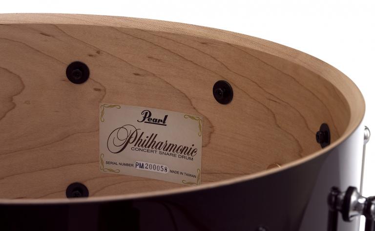 PHM1465C 14x6.5 Philharmonic Solid Maple Snare Drum 204 Walnut Bordeaux