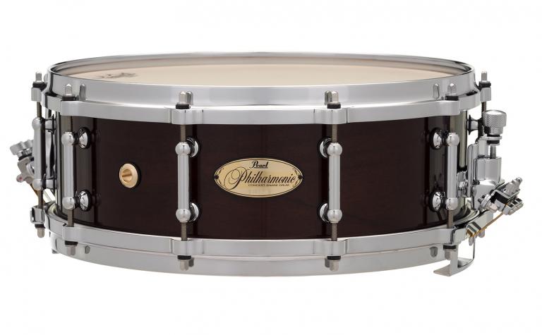 PHM1450C 14x5 Philharmonic Solid Maple Snare Drum 204 Walnut Bordeaux