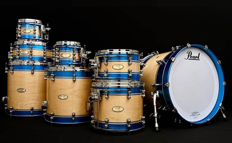 Gloss Brown Maple with Gloss Blue Metallic Stripes MM-MM-MM