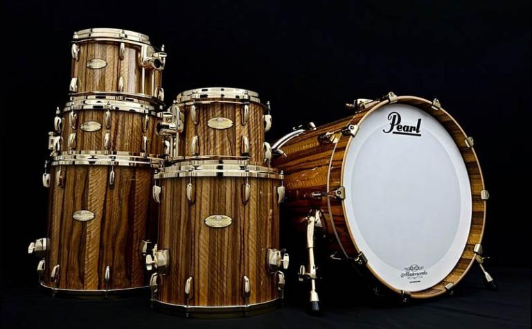 High Gloss Natural Black Limba with Gold Hardware