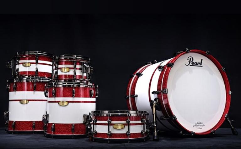 Inferno Red Sparkle with #109 Arctic White (2)# Pro Stripes with Black Nickel Hardware