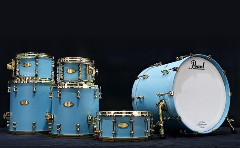 Matte Blue Gray with Gold Hardware