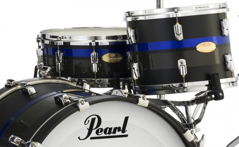 Masterworks Series - Matte Black Carbon Inlay Blue Stripes