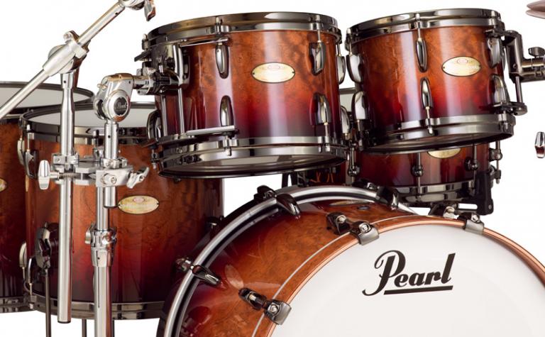 Masterworks Series Rootbeer Gloss Fade Over Artisan Exotic Burl Mahogany Veneer with Black Nickel Hardware