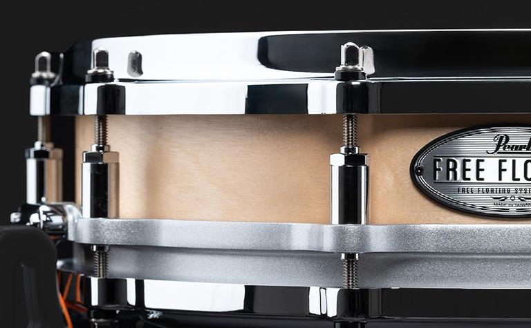 FTBB1435 14x3.5 Free Floating Birch Snare Drum 320 Satin Birch