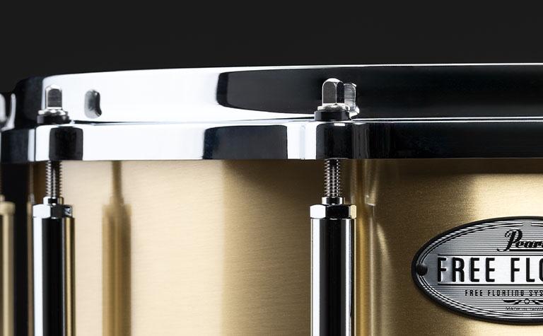 Free Floating 14"x5" Brass Snare Drum